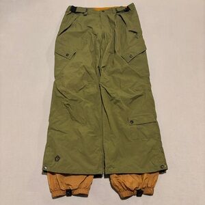 Sessions Snowboard Pants Large Solid Green Outdoor Winter Pockets Adjustable